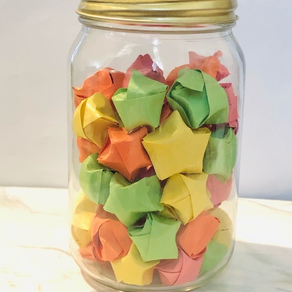 Paper Stars In A Jar: 45 Inspirational, Self-Love Handwritten Reminders/ Quotes - Picture 2 of 3